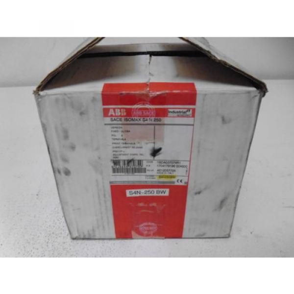 ABB SACE ISOMAX S4 N 250 CIRCUIT BREAKER *NEW IN BOX* #1 image