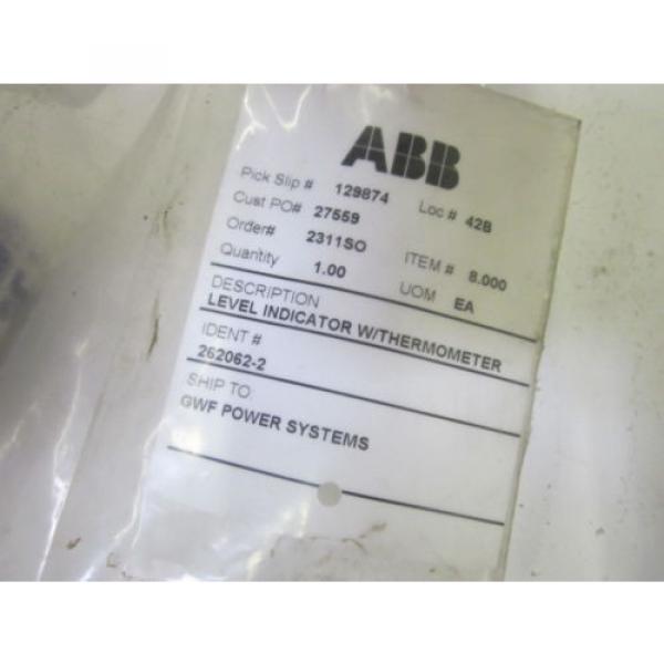 ABB 262062-2 LEVEL INDICATOR W/ THERMOMETER *NEW IN A BAG* #2 image