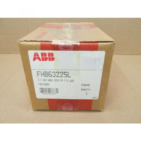 NIB ABB FH FHB63225L 225 AMP 3 POLE 600 VAC CIRCUIT BREAKER FHB FACTORY SEALED #1 image