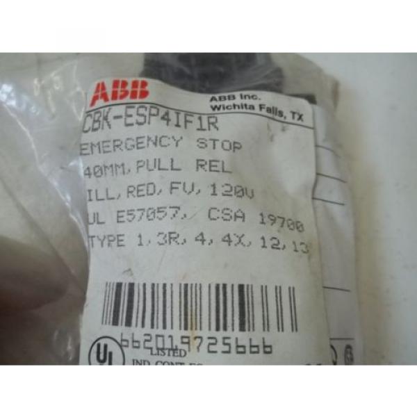 ABB CBK-ESP4IF1R EMERGENCY STOP *NEW IN A BAG* #4 image