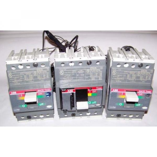 3 ABB Circuit Breakers T2S/T1N 3 Pole (2) 20A &amp; (1) 15A #1 image