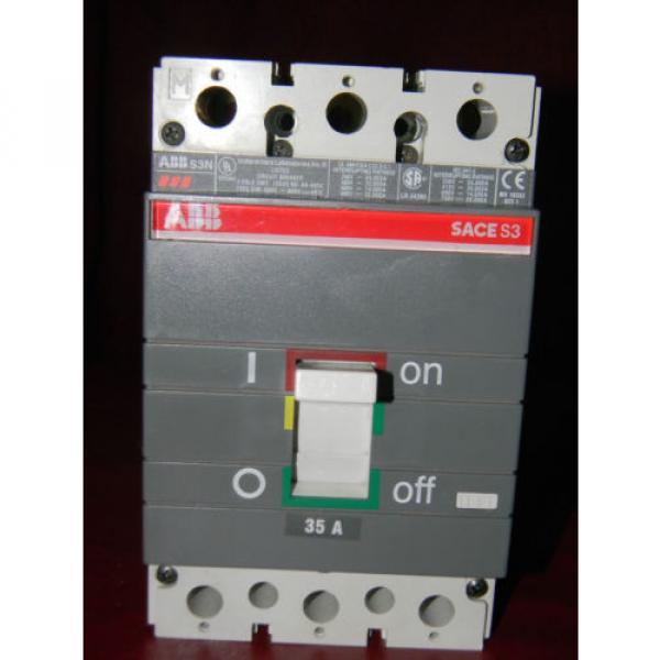 ABB SACE ISOMAX S3 N 150 35 Amp 3 Pole Circuit Breaker S3N035TW #2 image