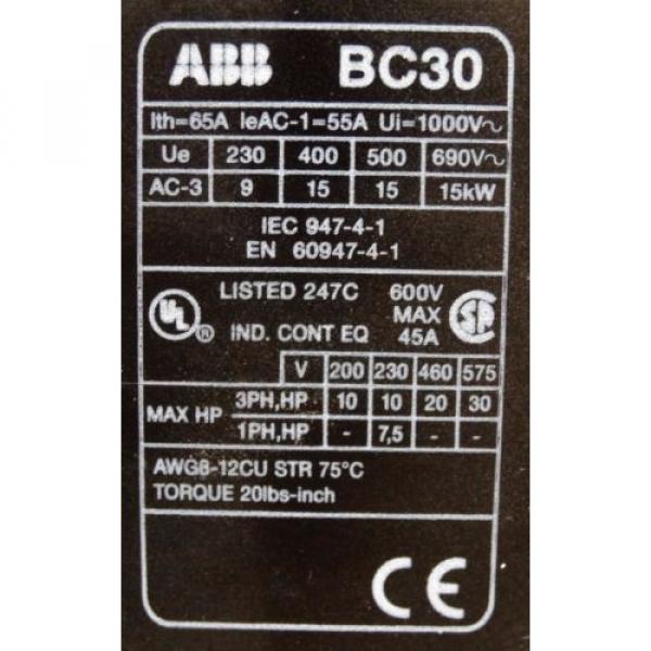 ABB BC30-*EX 3-Pole 24VDC Contactor #3 image