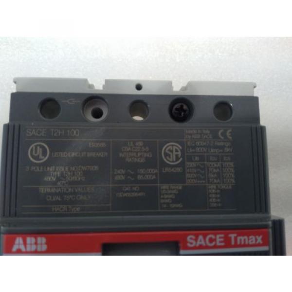 ABB: T2H015TW; Circuit Breaker, 3 Pole, 480 VAC, 15 A, 65 KAIC, SACE T2H 100 #2 image