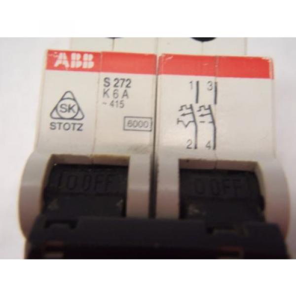 ABB S272 K6A 6 Amp 2 Pole Circuit Breaker S272K6A S 272 K 6A #2 image