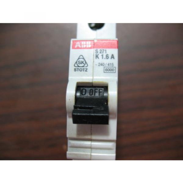 ABB S271 K1.6A 1.6 Amp Single Pole Circuit Breaker 277/480 VAC #2 image
