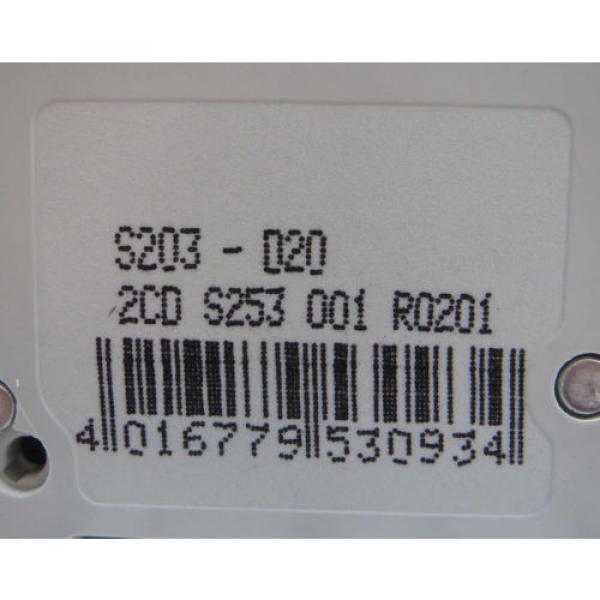 Used ABB Circuit Breaker, 20A, 3 Pole, 480V, P/N: S203-D20 #9 image