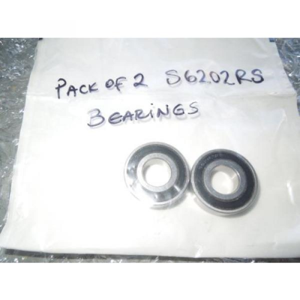 PACK OF 2 UNITS SS 6202 RS, S6202RS Stainless Steel Bearing #1 image