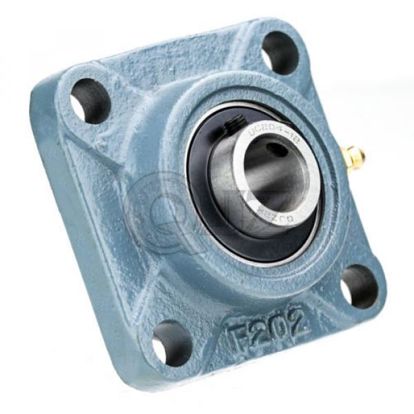 2x 1.5 in Square Flange Units Cast Iron UCF208-24 Mounted Bearing UC208-24+F208 #2 image