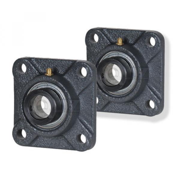 2x 1.75in Square Flange Units Cast Iron SAF209-28 Mounted Bearing SA209-28G+F209 #1 image
