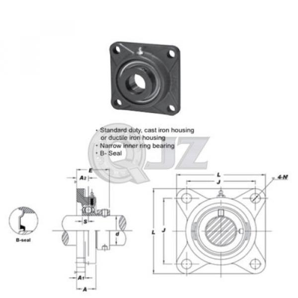 1.625 in Square Flange Units Cast Iron SAF209-26 Mounted Bearing SA209-26+F209 #2 image