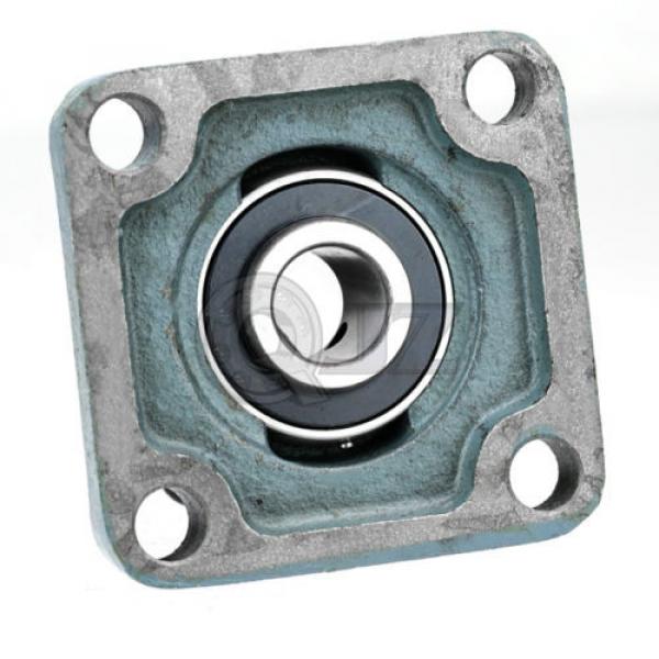 2x 1 in Square Flange Units Cast Iron UCF205-16 Mounted Bearing UC205-16+F205 #3 image