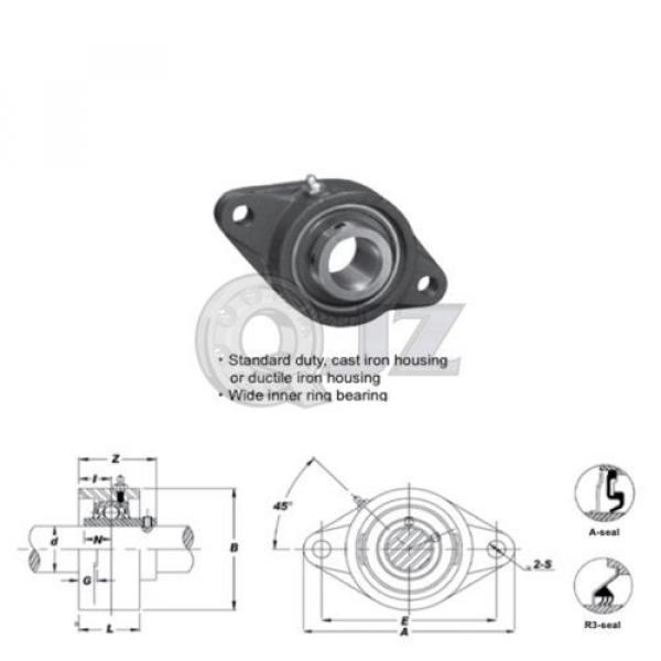 1.25 in 2-Bolts Flange Units Cast Iron UCFT206-20 Mounted Bearing UC206-20+FT206 #4 image
