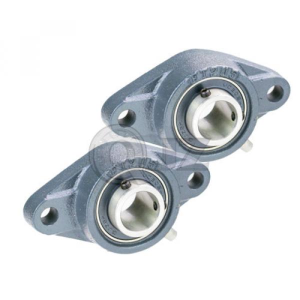 2x 2 in 2-Bolts Flange Units Cast Iron UCFT211-32 Mounted Bearing UC211-32+FT211 #1 image