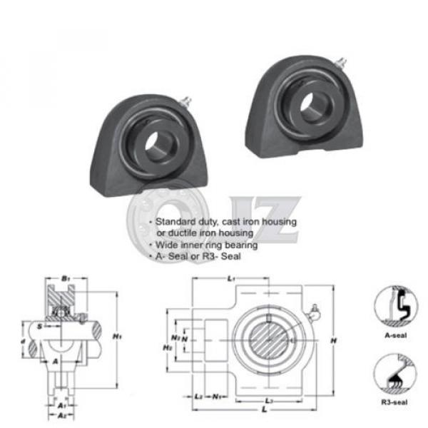 2x 1 in Take Up Units Cast Iron HCT205-16 Mounted Bearing HC205-16+T205 New QJZ #2 image