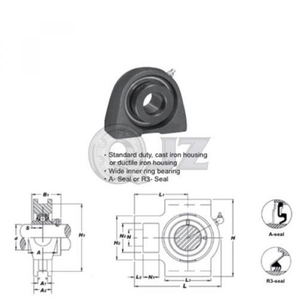 1/2 in Take Up Units Cast Iron HCT201-8 Mounted Bearing HC201-8+T204 New QTY:1 #2 image