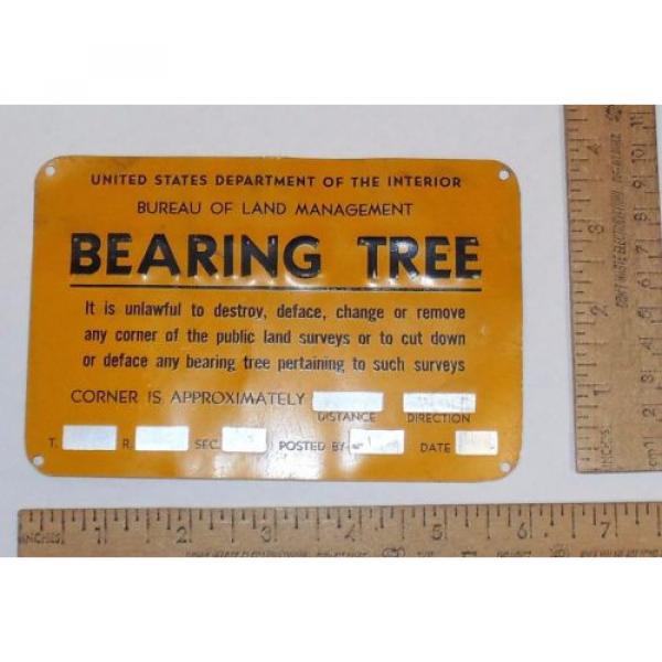 BEARING TREE - Metal SIGN - UNITED STATES DEPARTMENT OF THE INTERIOR #1 image