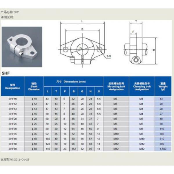 SHF8 8mm CNC Linear rod motion ball slide units Rail support guide shaft Bearing #2 image
