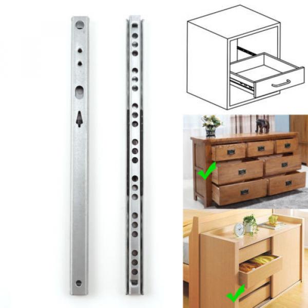 5 Pairs 17MM Ball Bearing Drawer Runners For Grooved Drawer Sides/Drawers Units #5 image