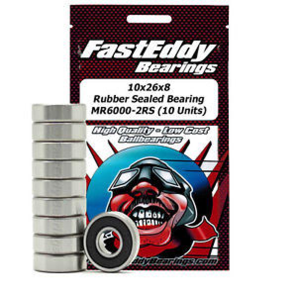 10x26x8 Rubber Sealed Bearing MR6000-2RS (10 Units) #1 image