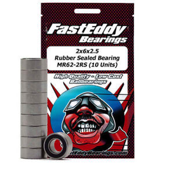 2x6x2.5 Rubber Sealed Bearing MR62-2RS (10 Units) #1 image
