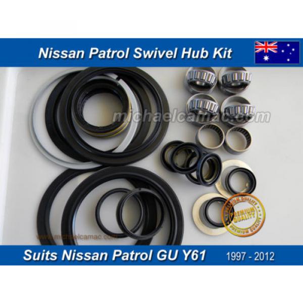 Patrol GU Y61 1997-2012 Swivel Hub, Wheel Bearings + Oil Seals Repair Kit fits #2 image
