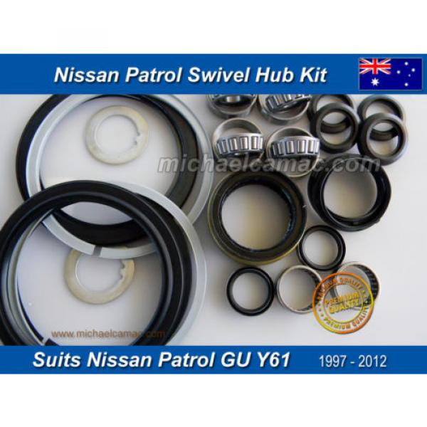 Patrol GU Y61 1997-2012 Swivel Hub, Wheel Bearings + Oil Seals Repair Kit fits #3 image
