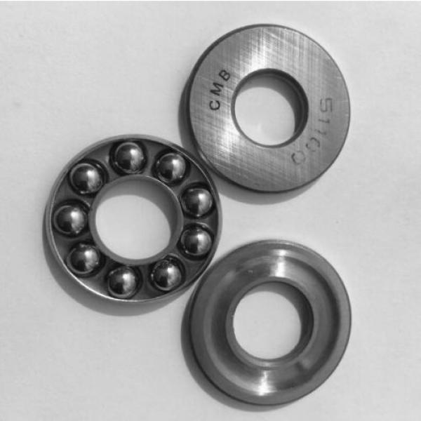2PCS 51100 Axial Ball Thrust Ball Bearing Bearings 3-Parts 10mm x 24mm x 9mm #2 image