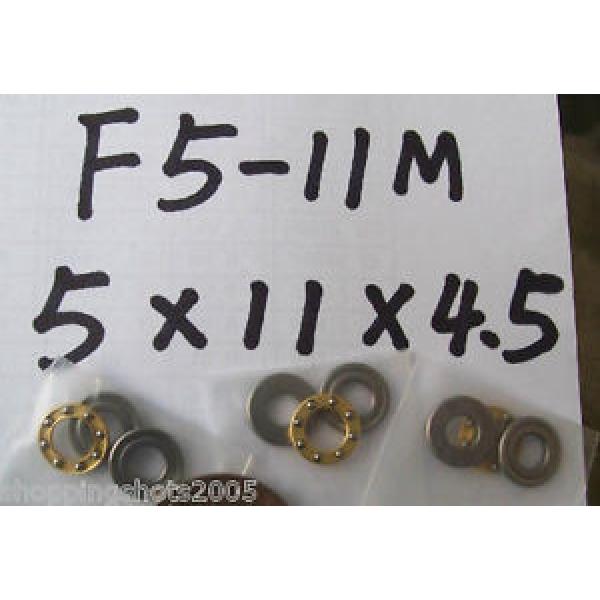 10pcs 5 x 11 x 4.5 mm F5-11M Axial Ball Thrust quality Bearing 3-Parts 5*11*4.5 #1 image