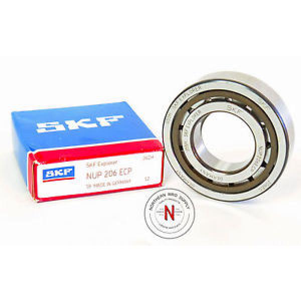 SKF NUP206ECP CYLINDRICAL ROLLER BEARING, 30mm x 62mm x 16mm, OPEN #1 image
