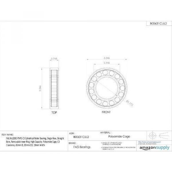 FAG Bearings FAG NU209E-TVP2-C3 Cylindrical Roller Bearing, Single Row, Straight #2 image