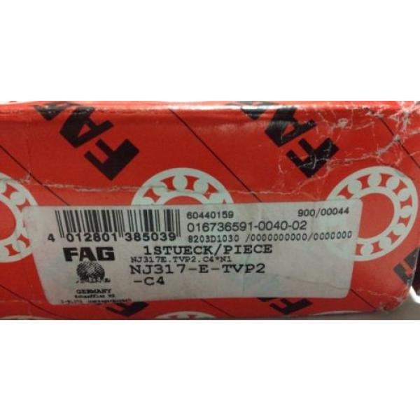 FAG NJ317-E-TVP2-C4 Cylindrical Roller Bearing NJ317ETVP2C4 #1 image