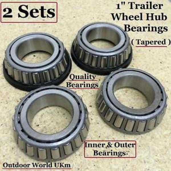 Trailer Wheel Bearings NEW 1&#034; One Inch Suspension Units Stub Axle Hub Tapered... #1 image