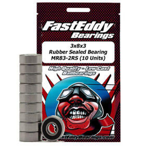 3x8x3 Rubber Sealed Bearing MR83-2RS (10 Units) #1 image