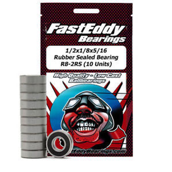 1/2x1/8x5/16 Rubber Sealed Bearing R8-2RS (10 Units) #1 image