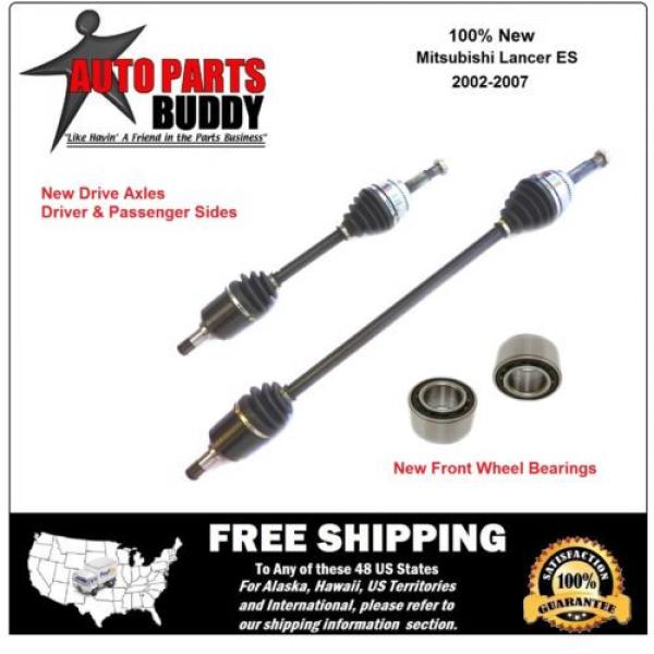 2 New Front Axles 2 New Front Wheel Bearing Units Lancer ES  2Yr Warranty #1 image