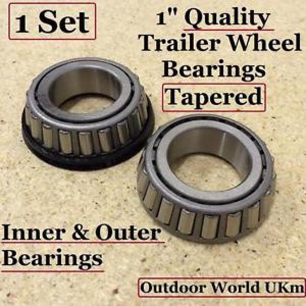 NEW 1&#034; One Inch Trailer Suspension Units Stub Axle Hub Tapered Wheel Bearings/ #1 image