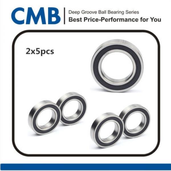 10pcs 6900-2RS Deep Groove Ball Bearing Rubber Sealed 6900 2rs 10 x 22 x 6mm New #1 image