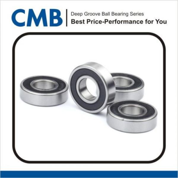4PCS 6201-2RS Deep Groove Rubber Sealed Ball Bearing 6201-2rs 12x32x10mm New #1 image
