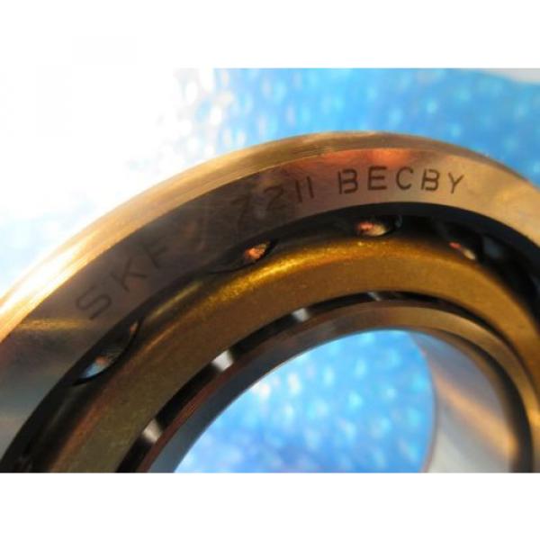 SKF 7211BECBY Angular Contact Ball Bearing, 55 mm ID x 100 mm OD x 21 mm W, USA #4 image