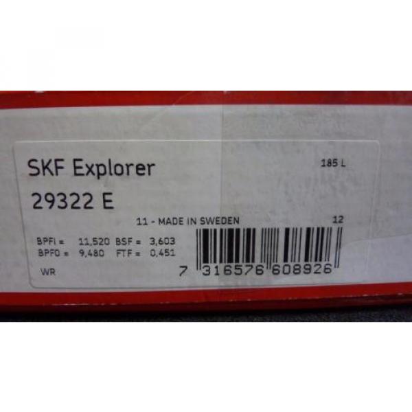 SKF Explorer 29322 E Spherical Roller Thrust Bearing #3 image