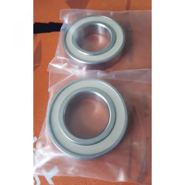 7006 Hybrid Ceramic Steel Angular Contact Ball Bearings ABEC-7 Matched Set #2 image