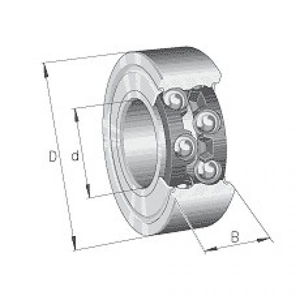 3820-2RS INA Angular contact ball bearings 38...2RS, double row, lip seals on bo #1 image