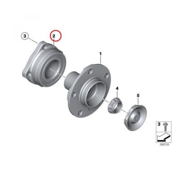 2 X BMW Genuine Side Shaft/Wheel Bearings Angular-Contact Ball Bearing Unit F01 #2 image