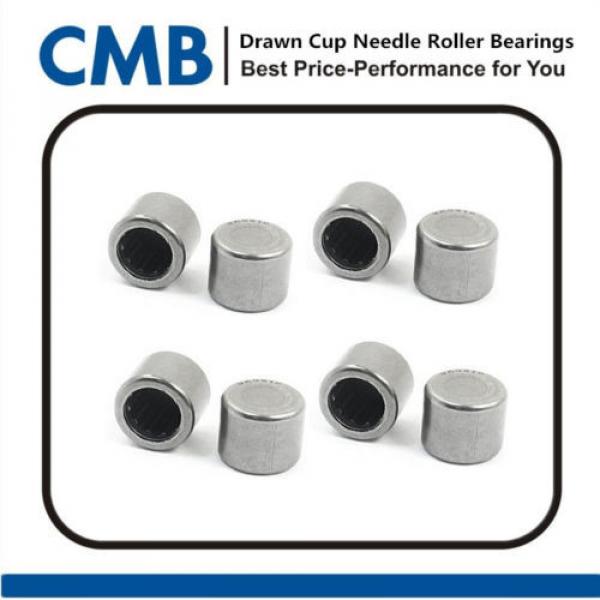 10PCS BK0810 Closed End Drawn Cup Needle Roller Bearing 8x12x10mm Brand New #1 image