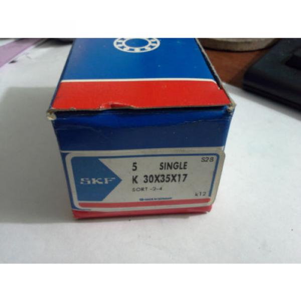 SKF K 30X35X17 NEEDLE ROLLER BEARING, BOX OF 5 PIECES - NEW &amp; UNUSED #4 image
