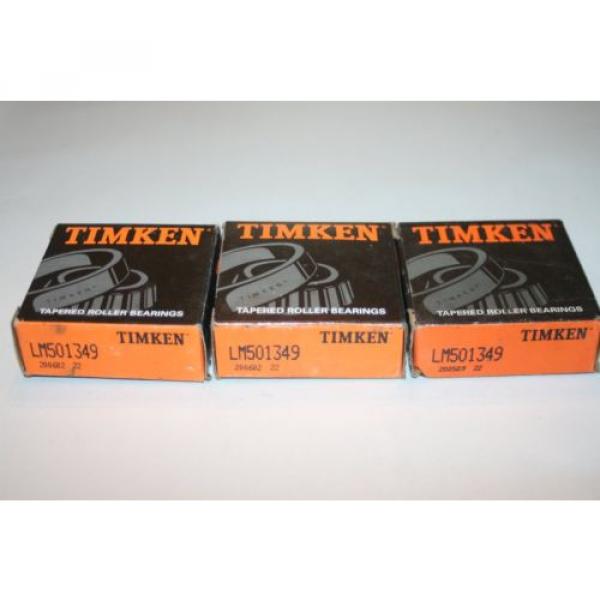 (Lot of 3) Timken LM501349 Tapered Roller Bearing Cones LM-501349 * NEW * #1 image