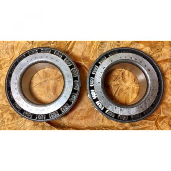 Pair (2) of TIMKEN TAPERED ROLLER BEARINGS, Part # 49585, New/Old Stock #1 image