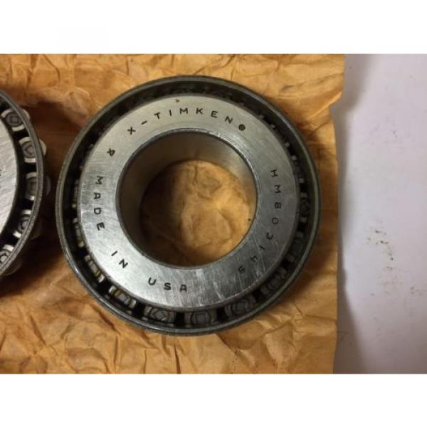 Pair (2) of TIMKEN TAPERED ROLLER BEARINGS, Part # HM803145, New/Old Stock #2 image