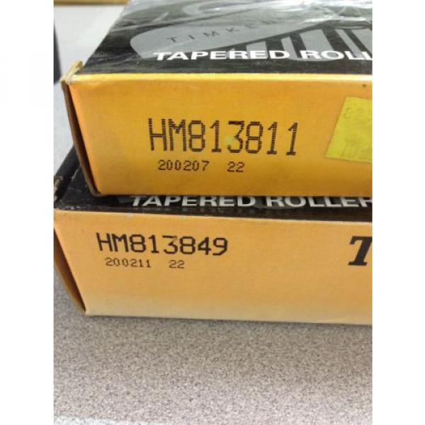 NEW TIMKEN TAPERED ROLLER BEARING HM813849 WITH BEARING RACE HM81311 #4 image